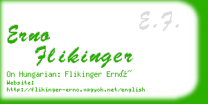 erno flikinger business card